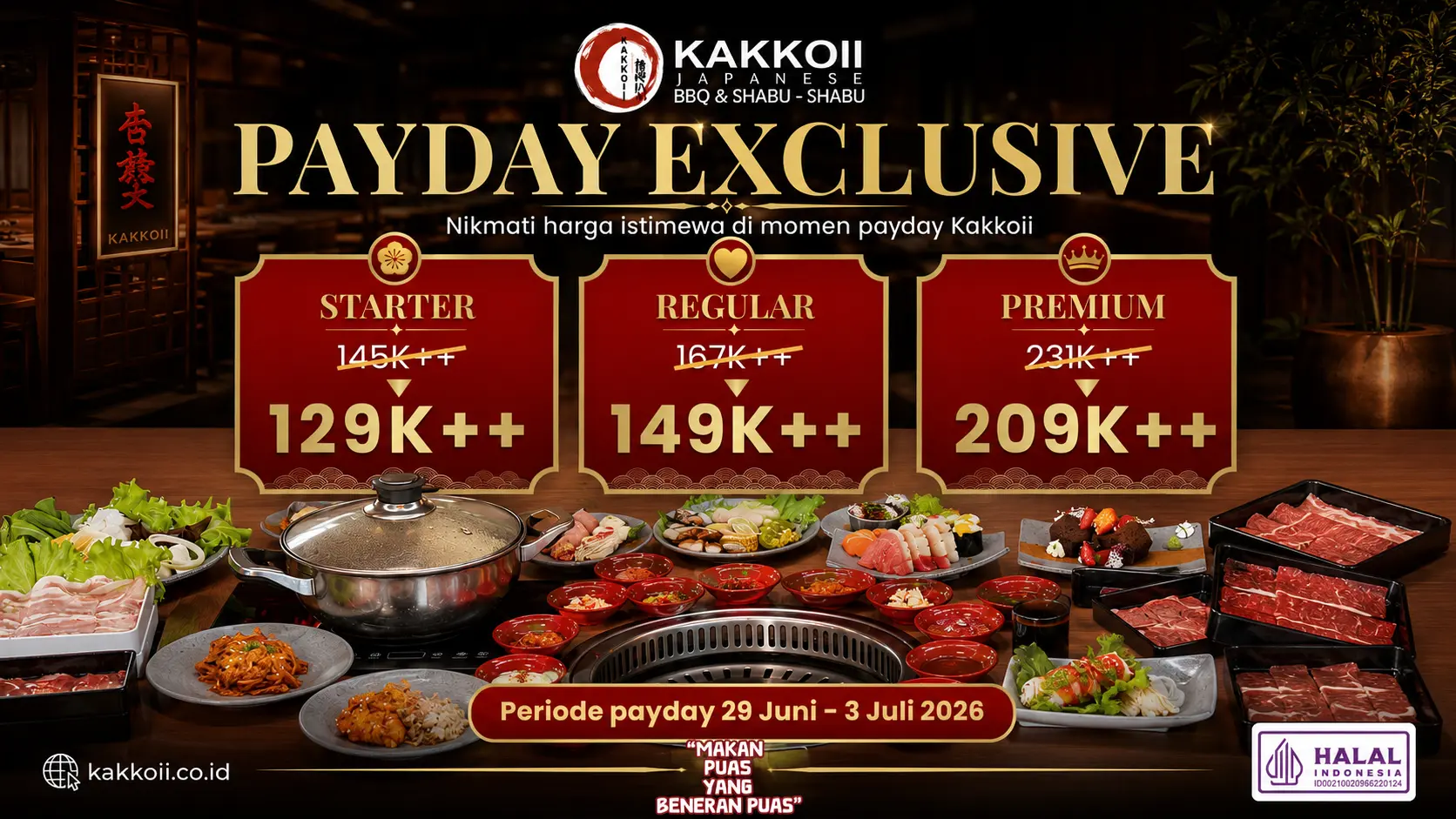 Promo Payday Kakkoii Surabaya All You Can Eat mulai Rp129.000++