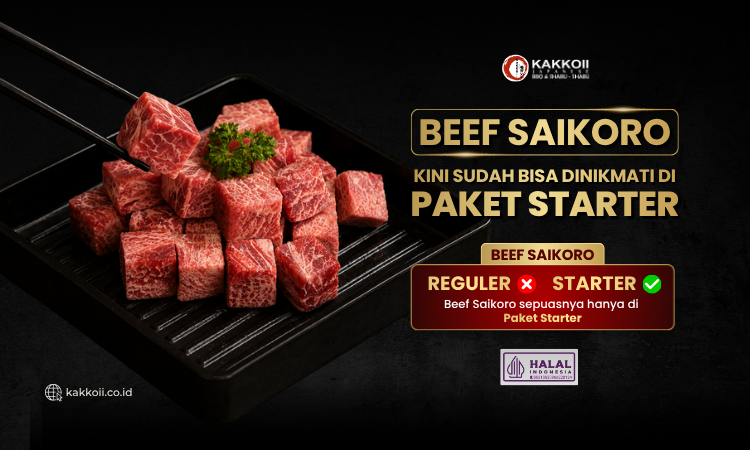 Beef Saikoro Kakkoii Japanese BBQ kini tersedia dalam Paket Starter mulai September 2026